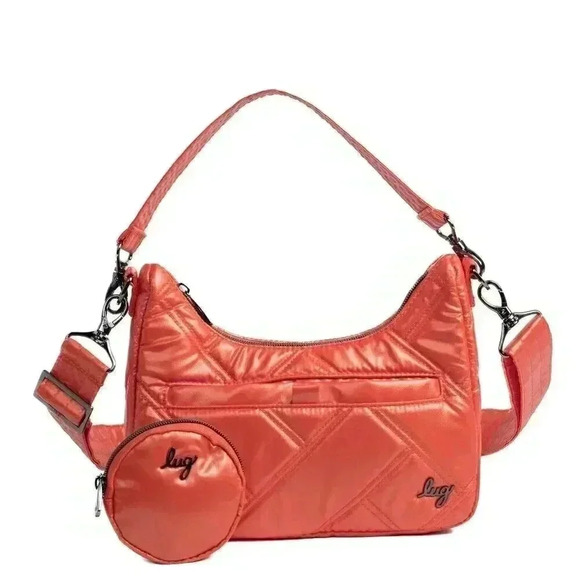 Lug Handbags - LUG 'Curtsy Mini' Crossbody / Shoulder Bag / Top Handle Bag - Metallic P…
